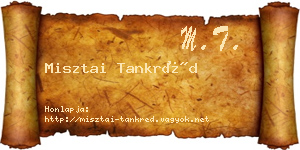 Misztai Tankréd névjegykártya